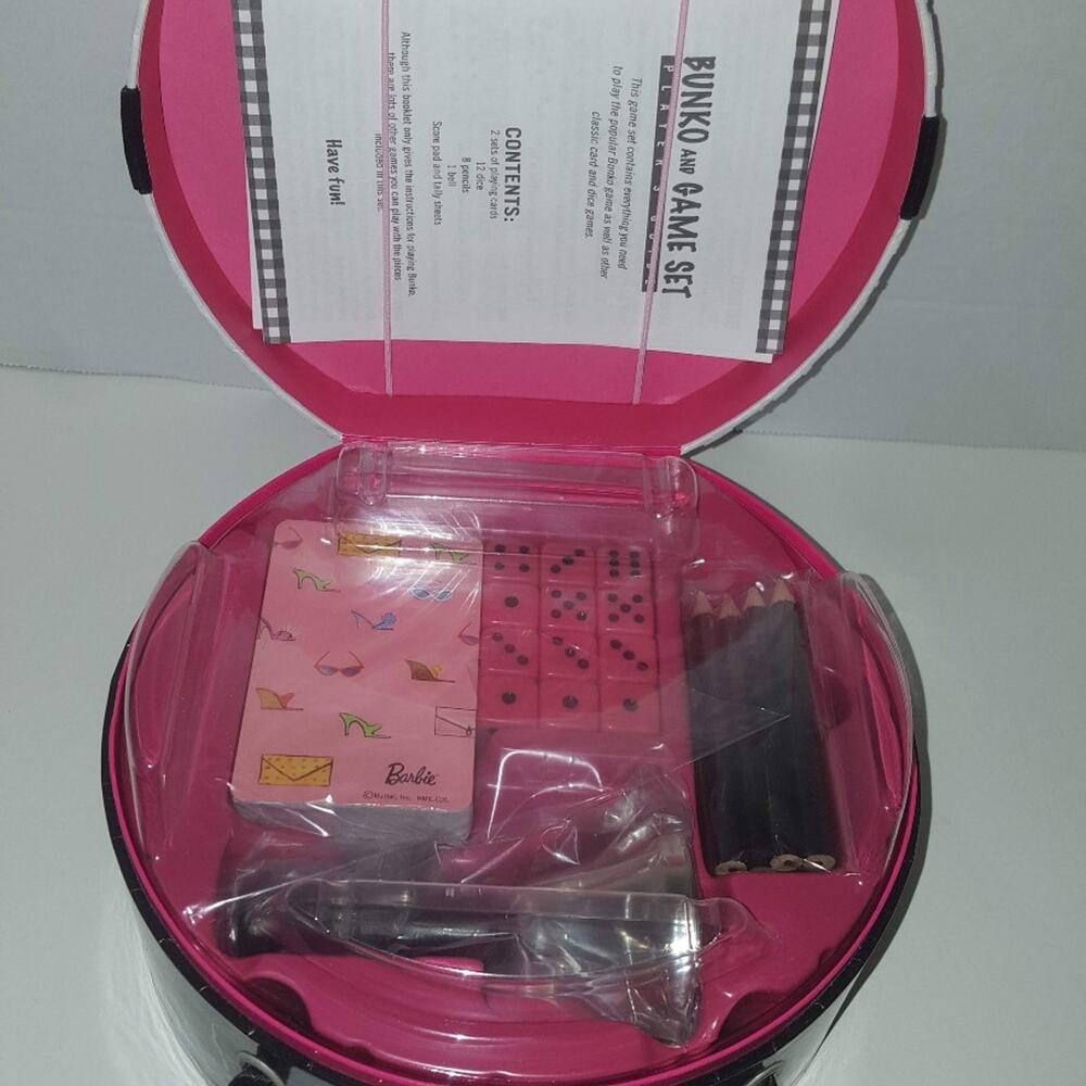 Hallmark Barbie 45th Anniversary Bunko & Game Set in Hat Box